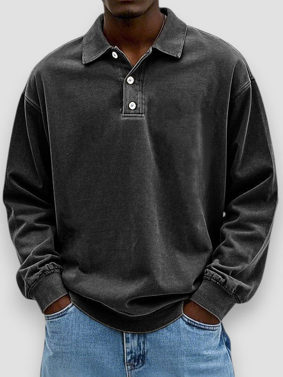 Hans™ | Långärmad Casual Pikétröja