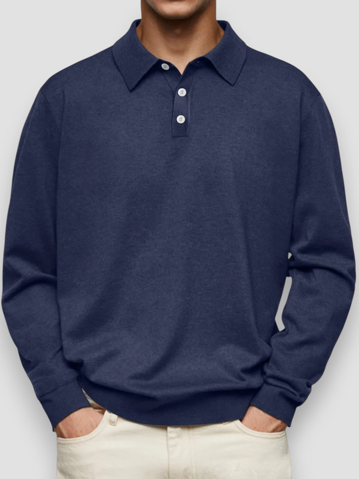 Tobias™ | Långärmad Casual Pikétröja