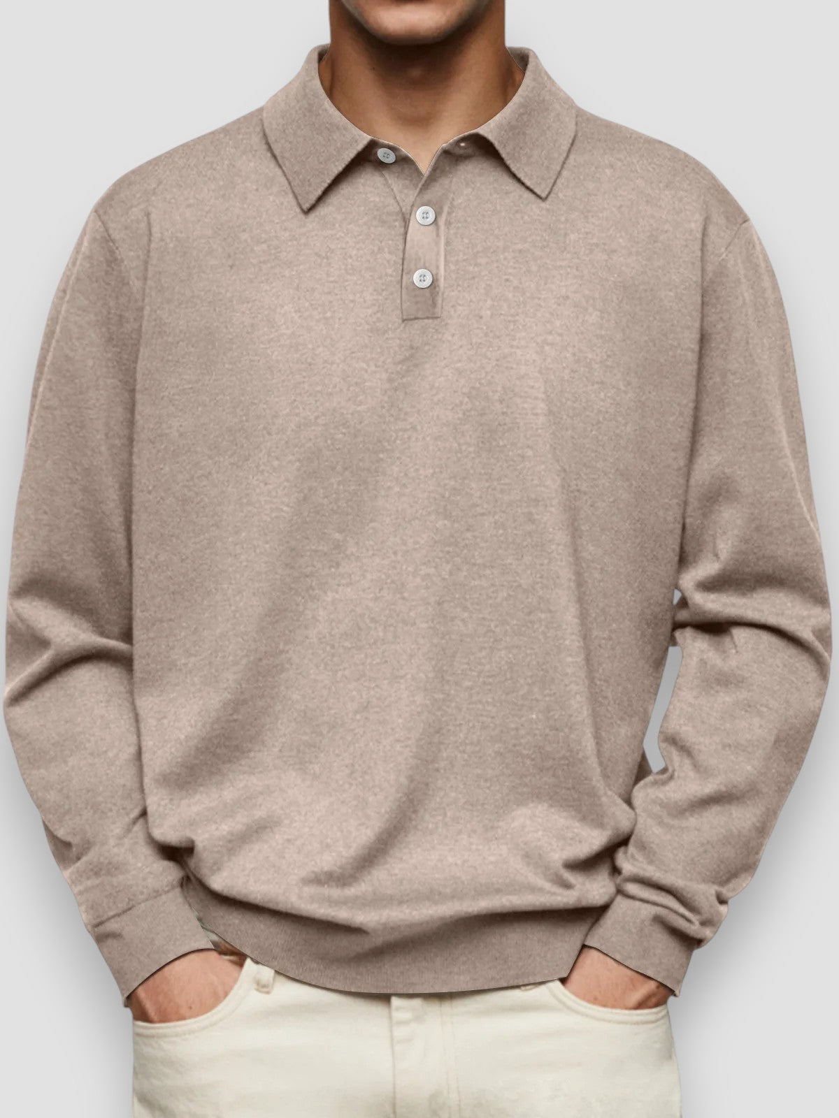 Tobias™ | Långärmad Casual Pikétröja
