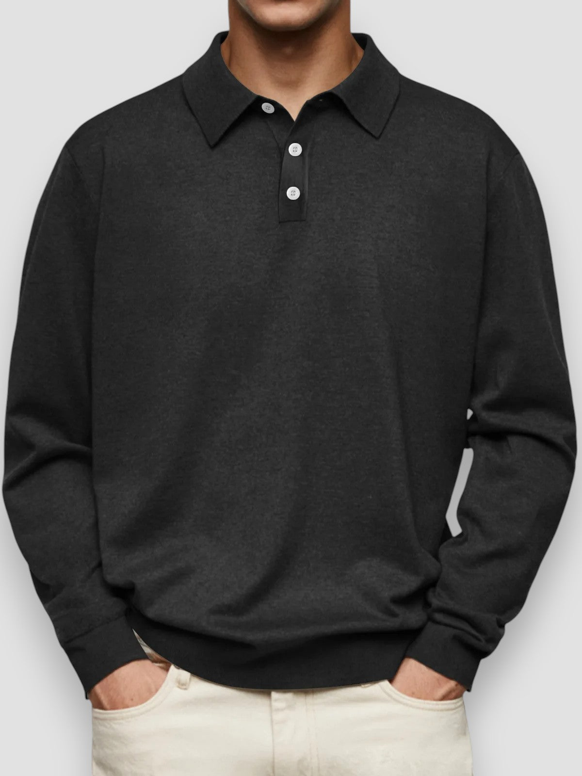 Tobias™ | Långärmad Casual Pikétröja