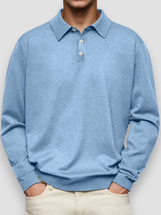 Tobias™ | Långärmad Casual Pikétröja