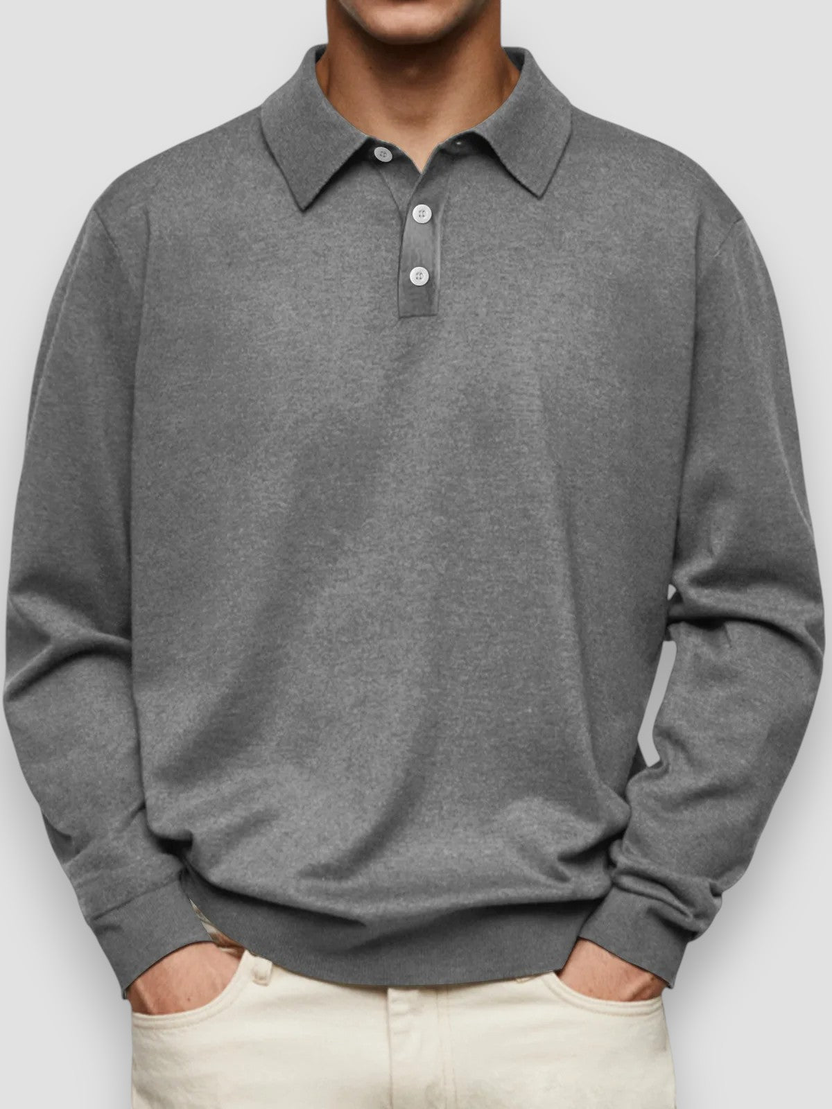 Tobias™ | Långärmad Casual Pikétröja