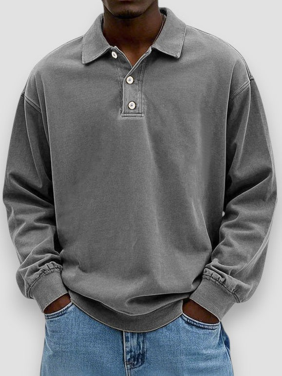 Hans™ | Långärmad Casual Pikétröja
