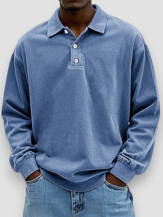 Hans™ | Långärmad Casual Pikétröja