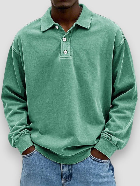 Hans™ | Långärmad Casual Pikétröja