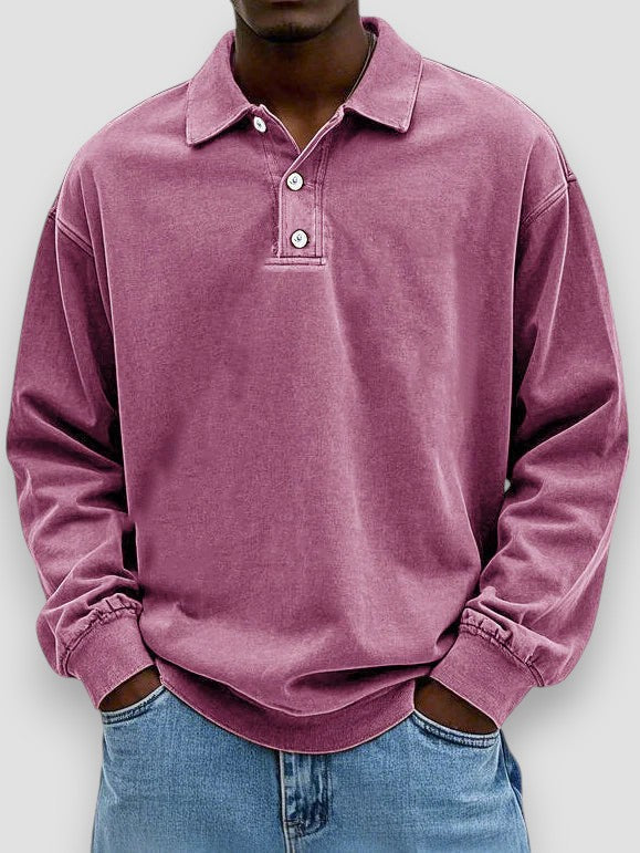 Hans™ | Långärmad Casual Pikétröja