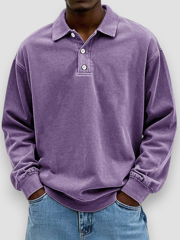 Hans™ | Långärmad Casual Pikétröja